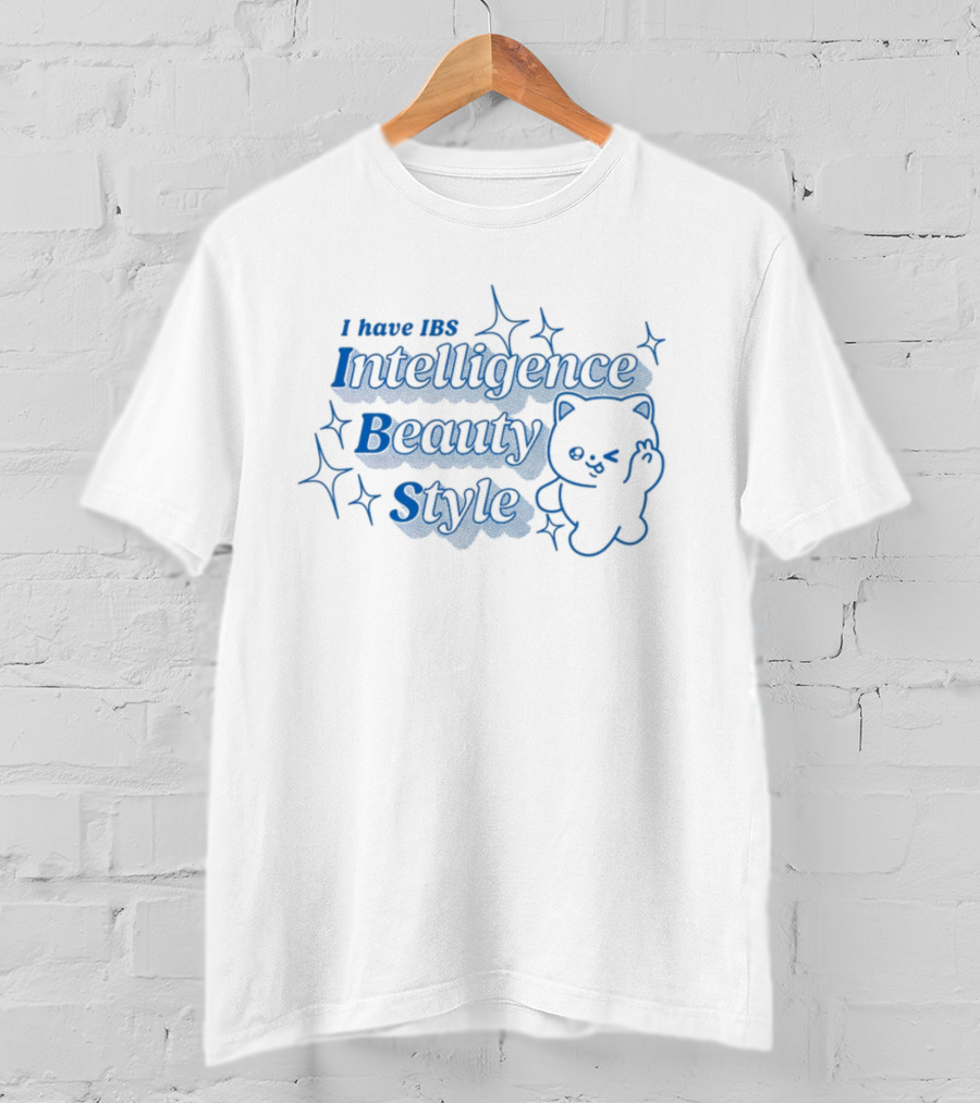 I Have IBS Intelligence Beauty Style New Cute Bear Stars T-Shirt