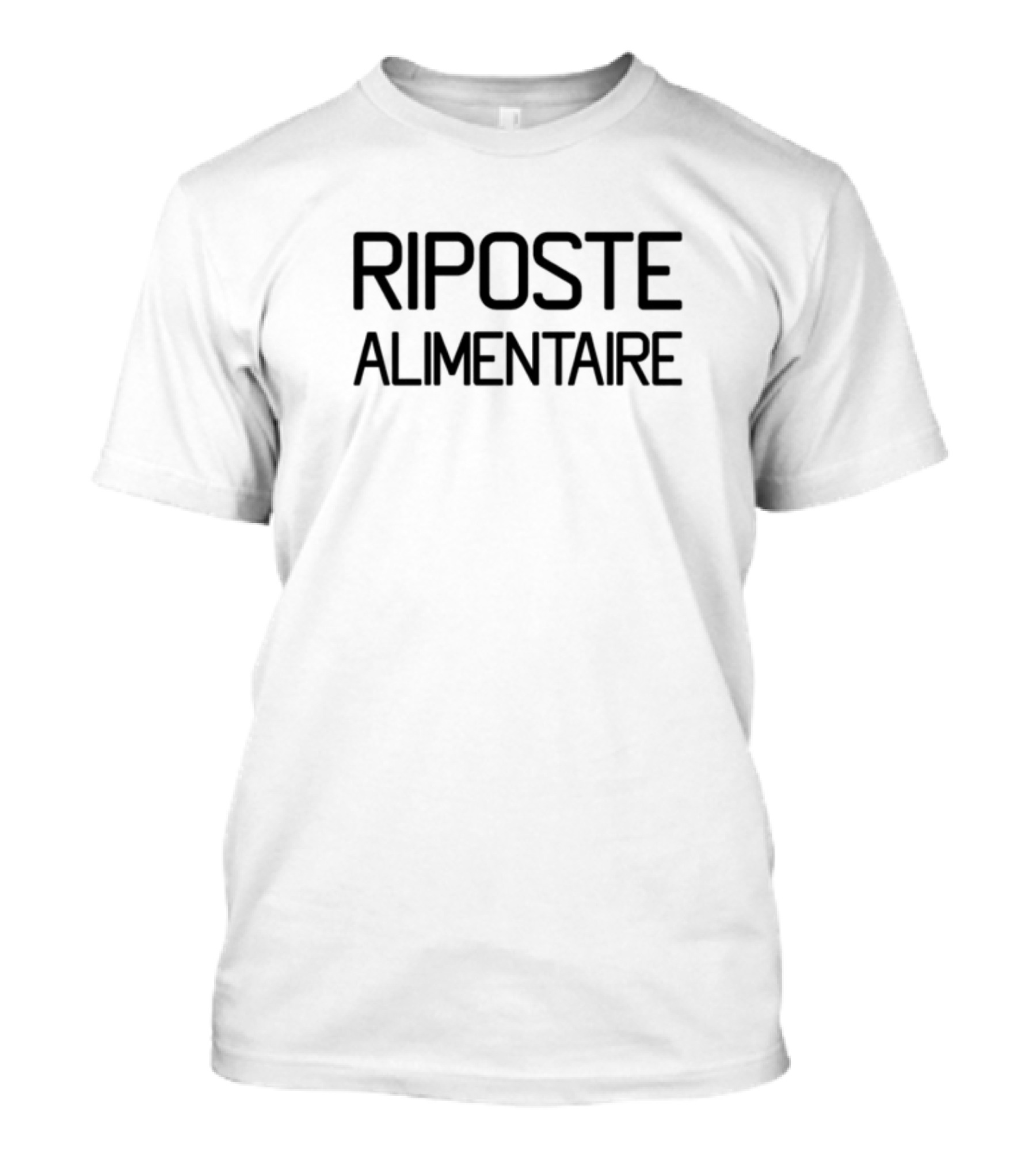 Riposte Alimentaire Text Bold Black T-Shirt