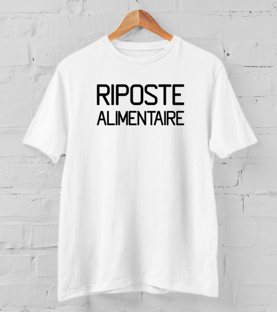 Riposte Alimentaire Text Bold Black T-Shirt
