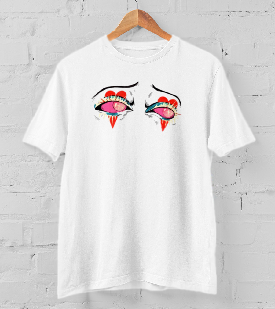 Galactixy Eyes Love Is Blindness Dripping Heart Tears T-Shirt