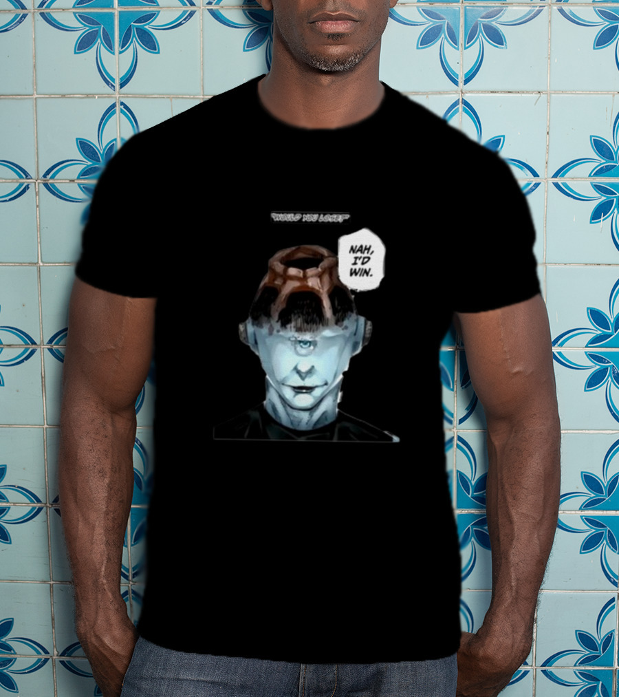 Goofyahhtees Jogoat Would You Lose Nah I'd Win Cyclopean Futuristic Figure T-Shirt