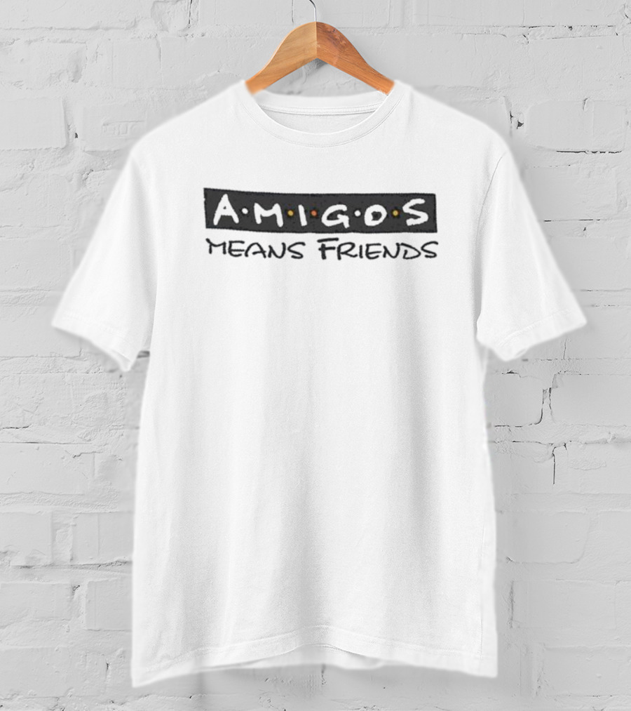 AMIGOS Means Friends Sax Dots Font Classic T-Shirt