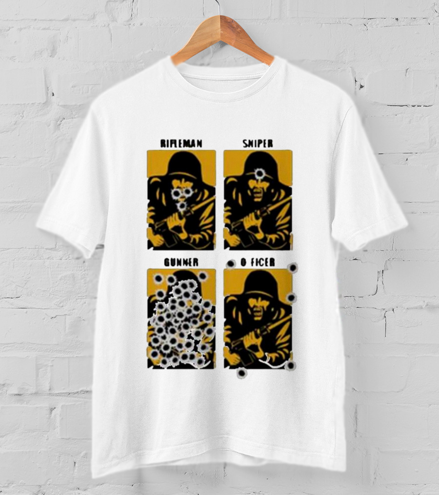 Rifleman Sniper Gunner Officer Bullet Targets T-Shirt
