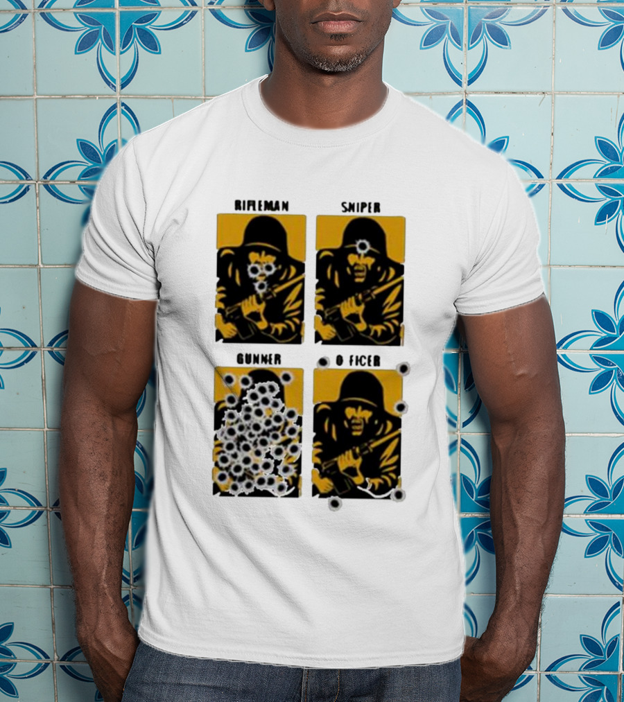 Rifleman Sniper Gunner Officer Bullet Targets T-Shirt