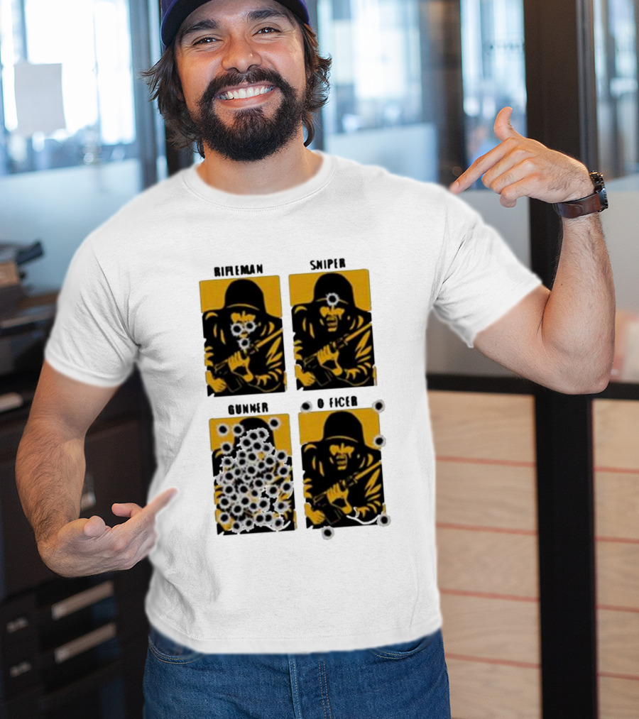 Rifleman Sniper Gunner Officer Bullet Targets T-Shirt