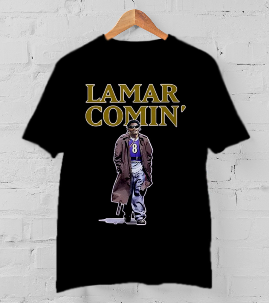 Lamar Comin' Number 8 Cool T-Shirt