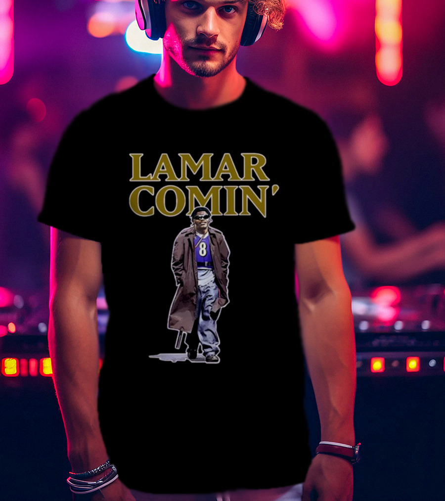 Lamar Comin' Number 8 Cool T-Shirt