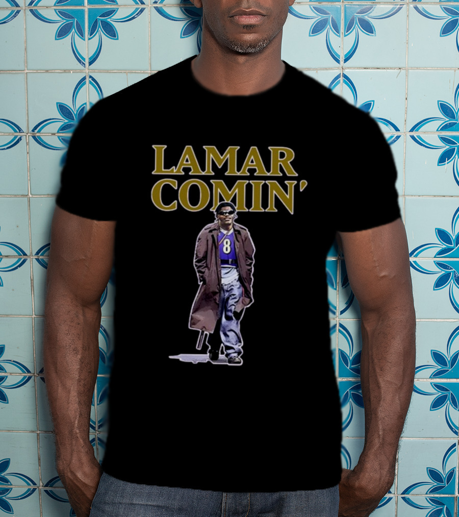 Lamar Comin' Number 8 Cool T-Shirt