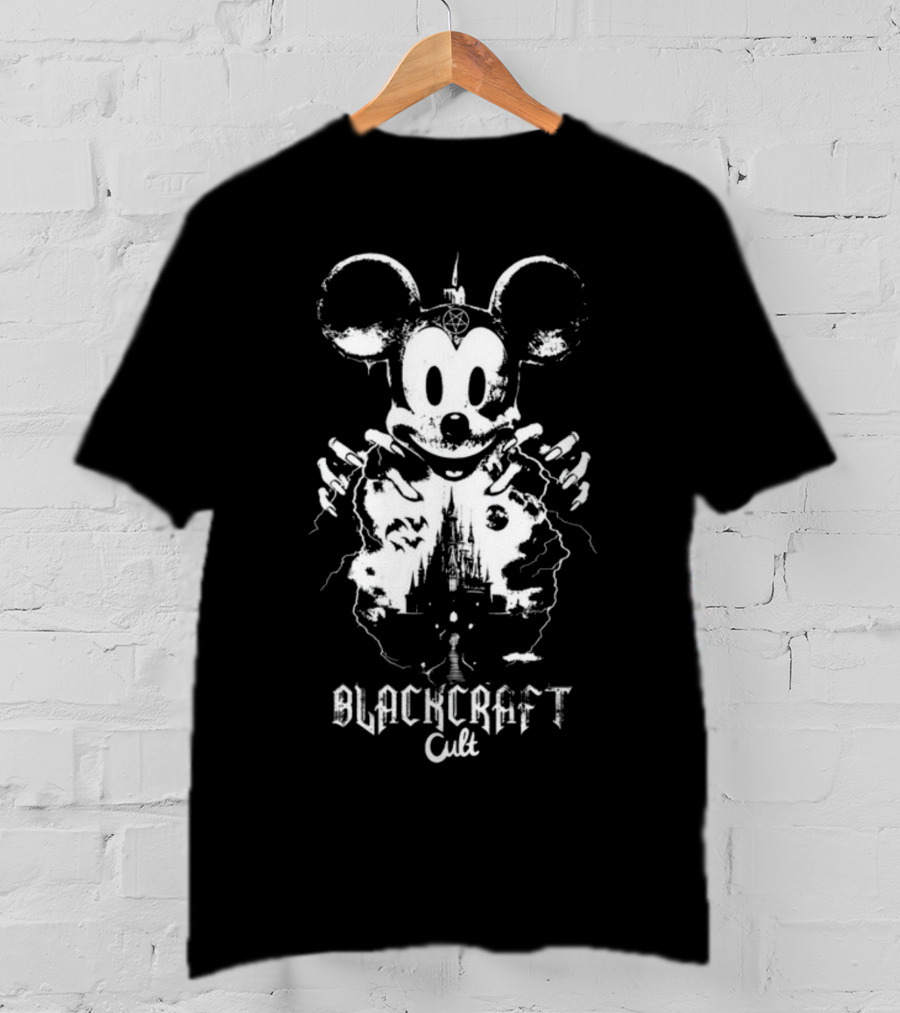 Blackcraft Cult Mouse Gothic Castle Scene T-Shirt