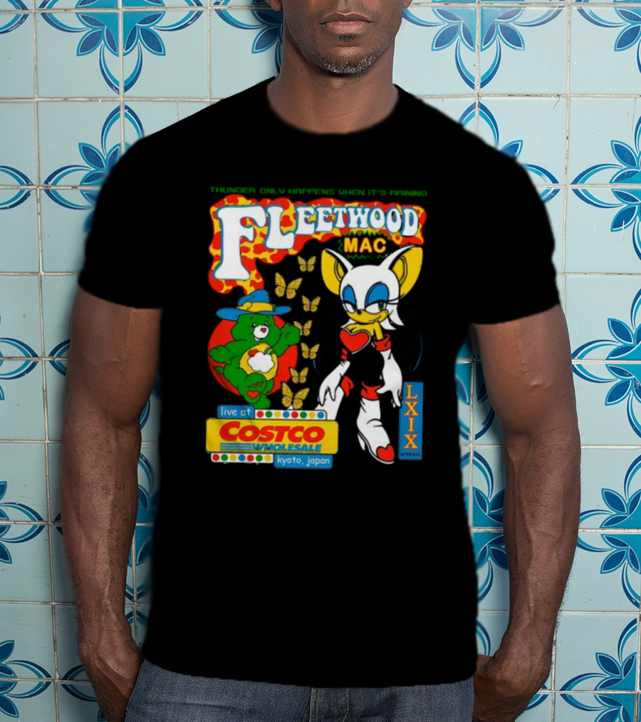 Fleetwood Mac Thunder Only Happens When It's Raining Live At Costco Kyoto Japan Lxixapparel T-Shirt