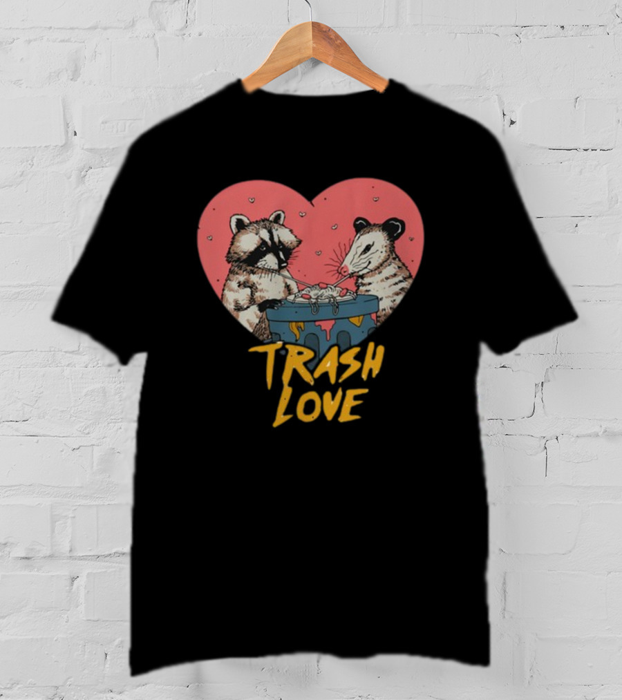 Trash Love Heart Raccoon Possum Five Below Store T-Shirt