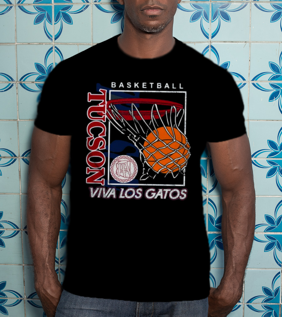 Basketball Tucson Viva Los Gatos Retro Hoop T-Shirt
