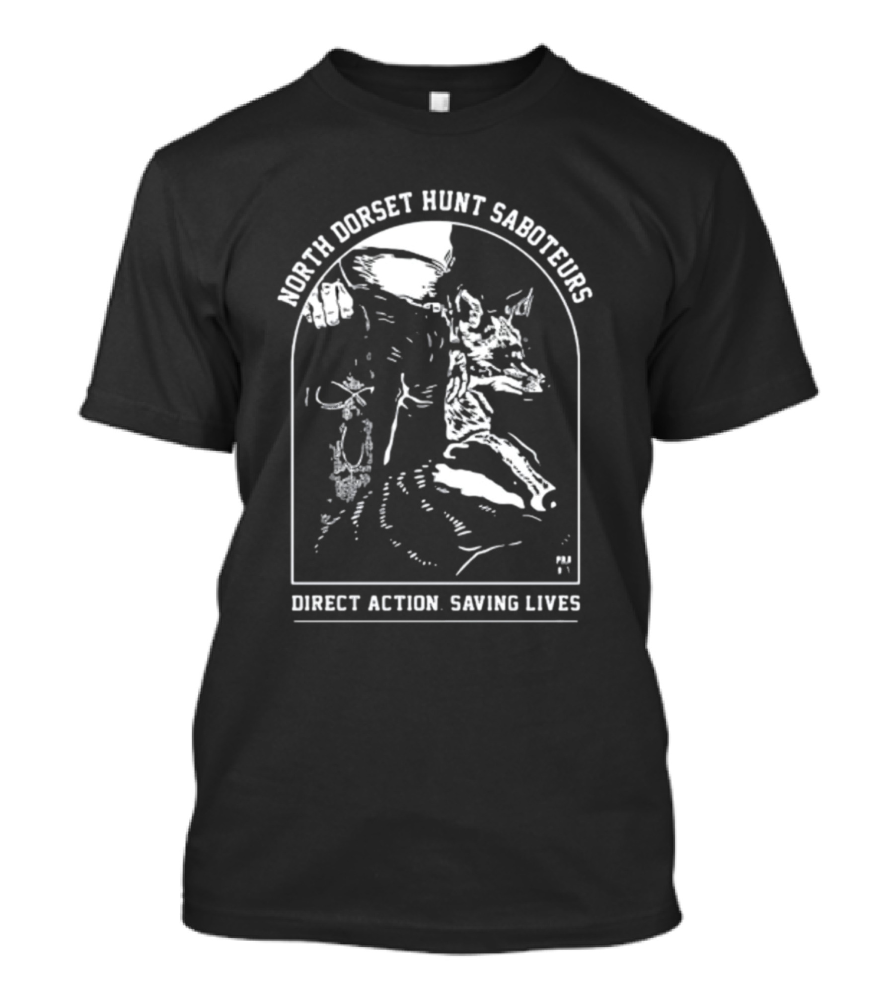 North Dorset Hunt Saboteurs Direct Action Saving Lives T-Shirt