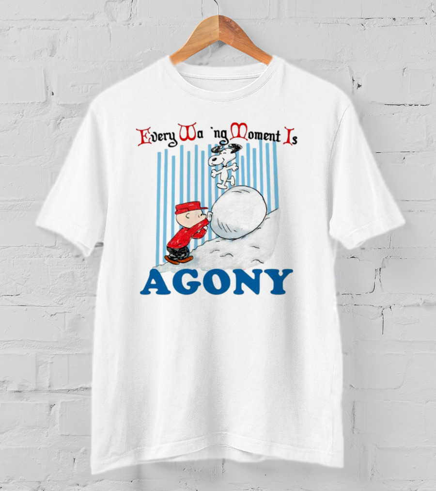 Every Waking Moment Is Agony Sisyphus Dog Cartoon Snowball T-Shirt