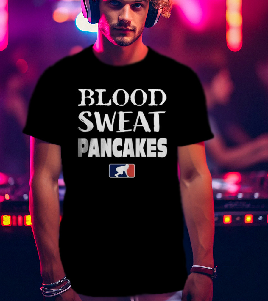 Linemanprobs Blood Sweat Pancakes Football Icon NFL T-Shirt