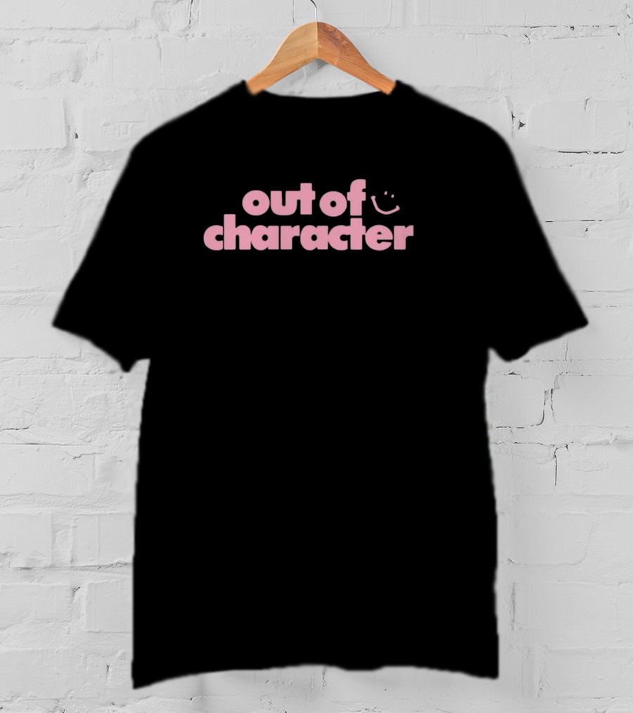 Out Of Character Smiley Face Gender Reveal T-Shirt
