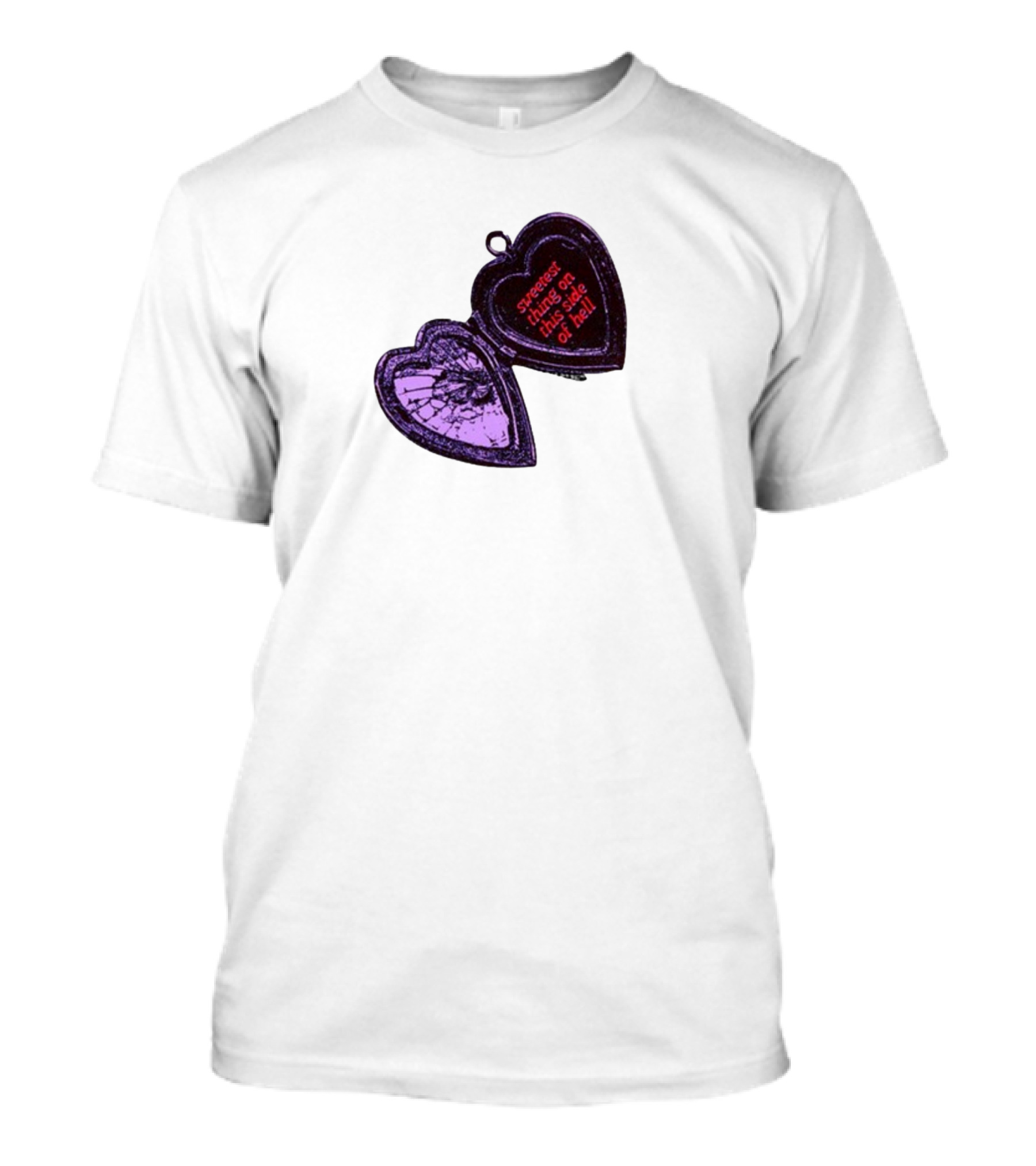 Sweetest Things On This Side Of Hell Broken Heart Pendant T-Shirt