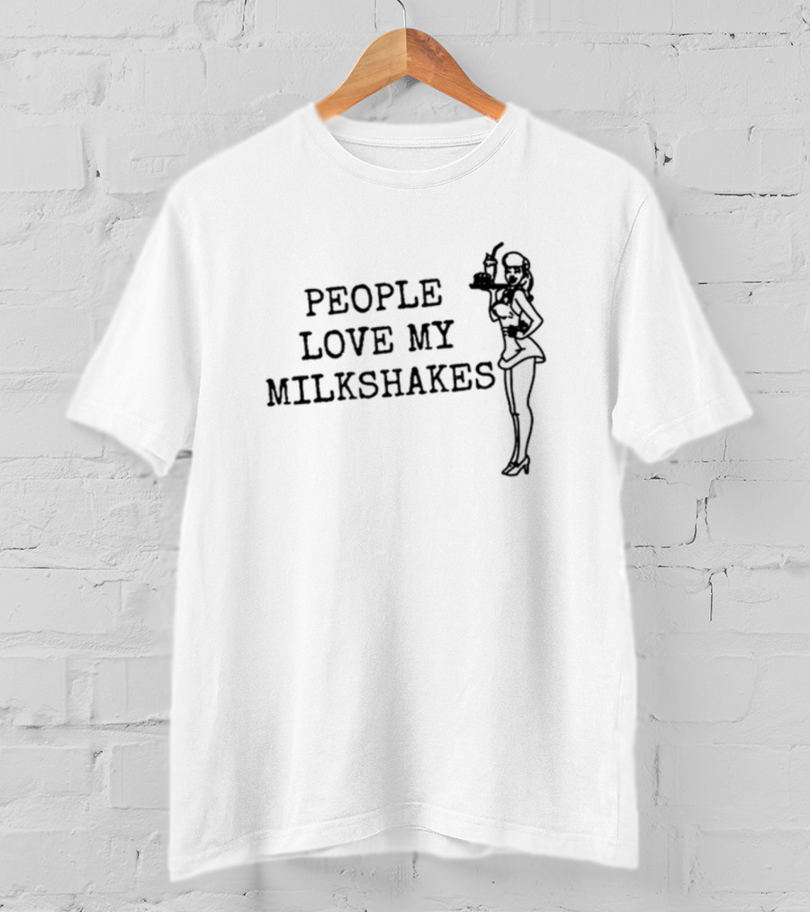 People Love My Milkshakes Vibe2k Retro Waitress T-Shirt