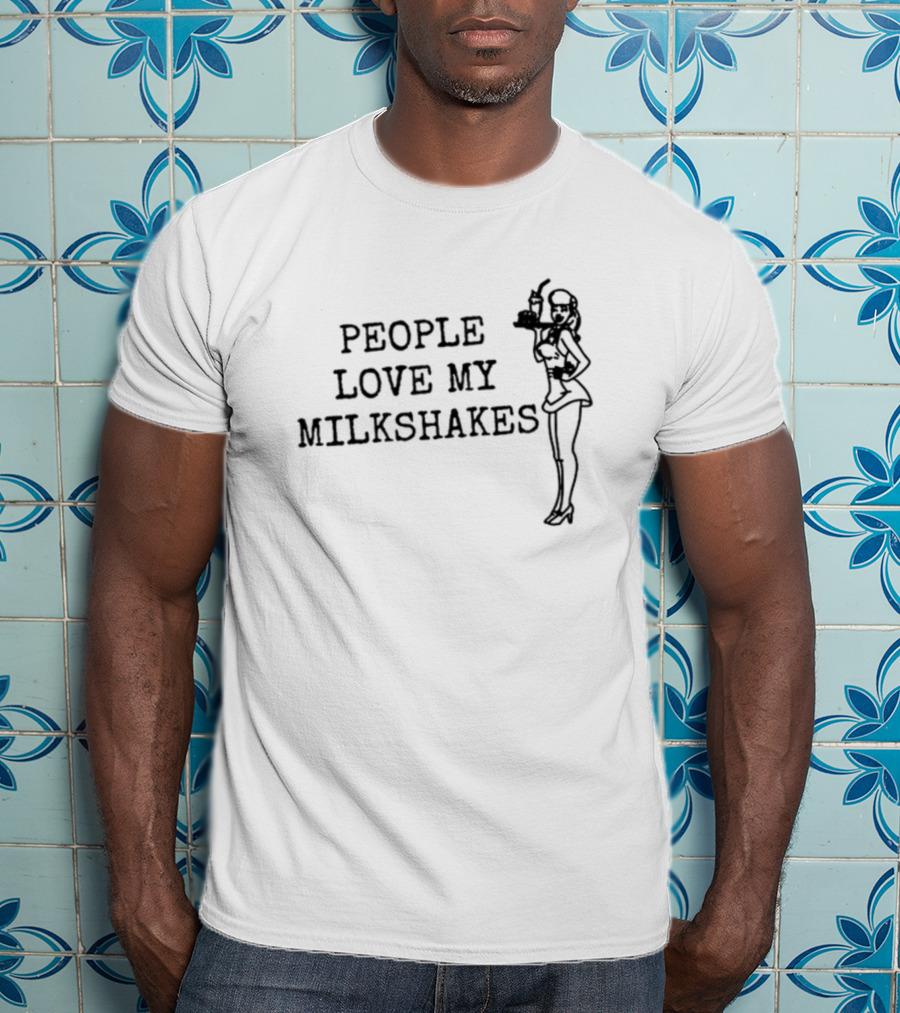 People Love My Milkshakes Vibe2k Retro Waitress T-Shirt