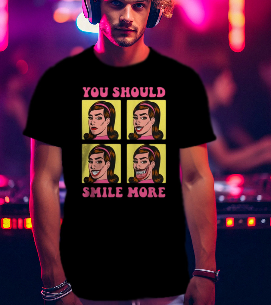 You Should Smile More Pop Art Style Comic Panels T-Shirt