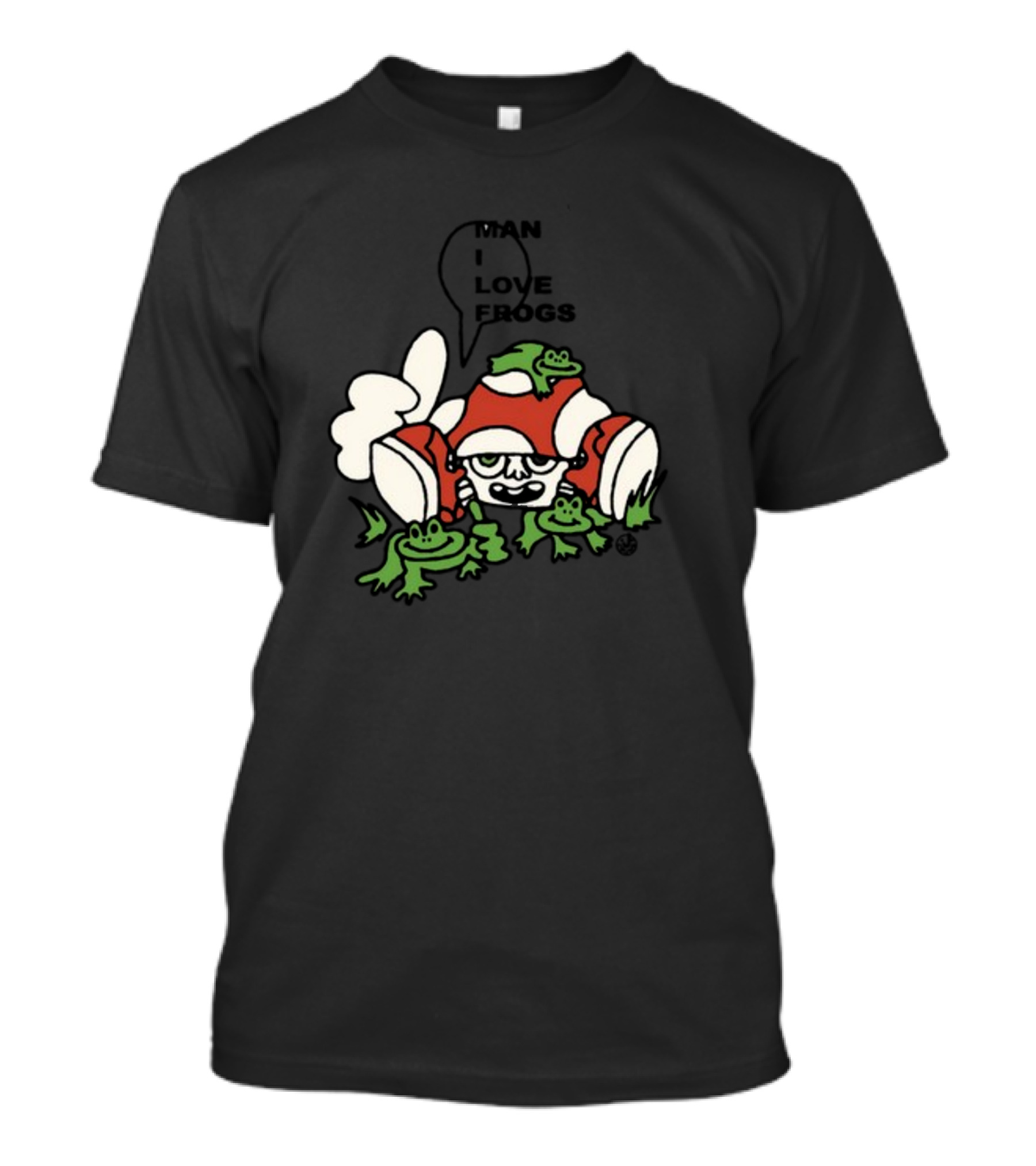 Man I Love Frogs Mushroom Character With Frogs T-Shirt