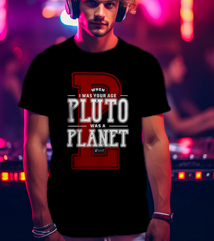 Misha Collins Wearing When I Was Your Age Pluto Was A Planet Lowell Observatory T-Shirt