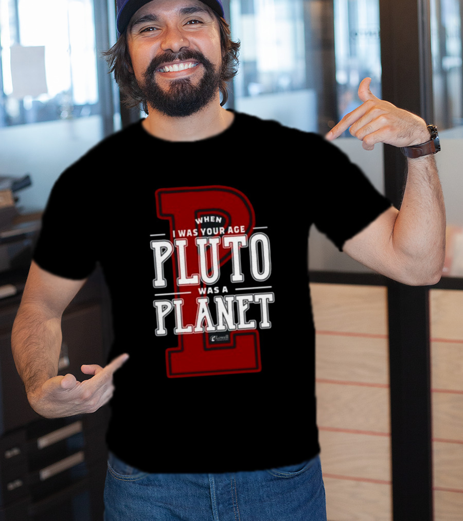 Misha Collins Wearing When I Was Your Age Pluto Was A Planet Lowell Observatory T-Shirt