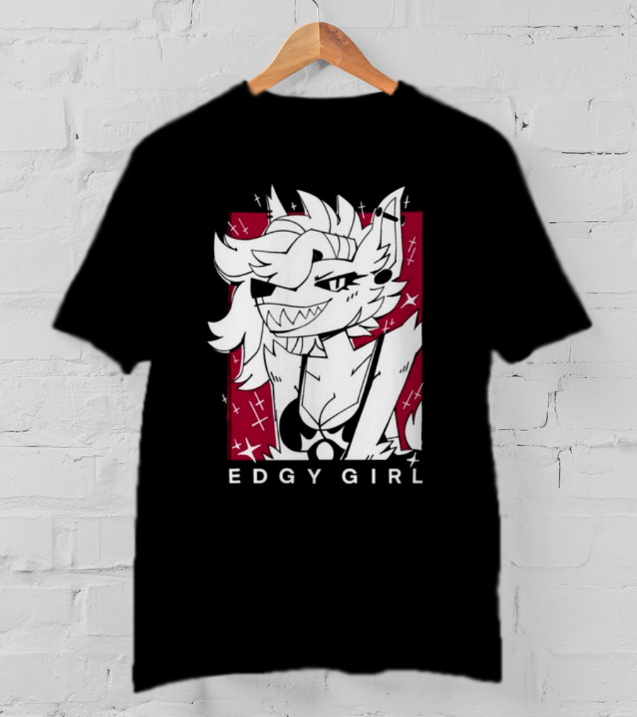 Edgy Girl Doubledog Bitey Puppy Girls T-Shirt