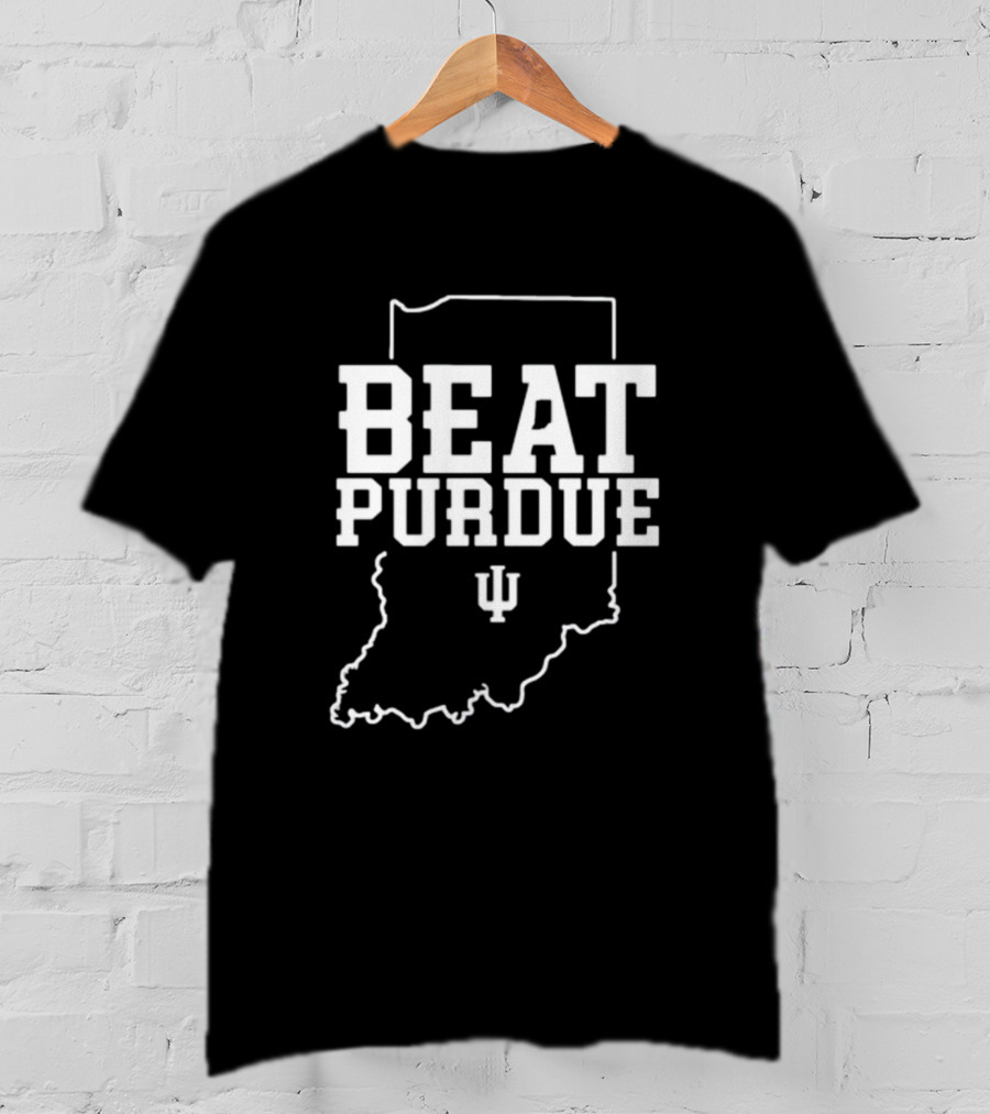 Jacob Mangum-Farrar Beat Purdue Indiana Outline IU T-Shirt