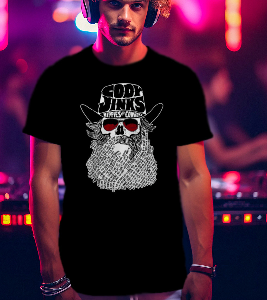 Cody Jinks Hippies And Cowboys Skull T-Shirt