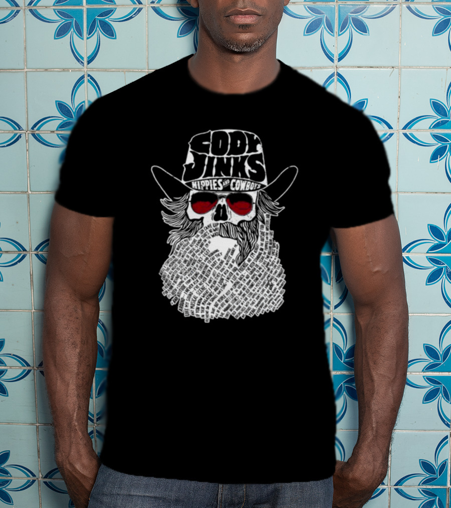 Cody Jinks Hippies And Cowboys Skull T-Shirt