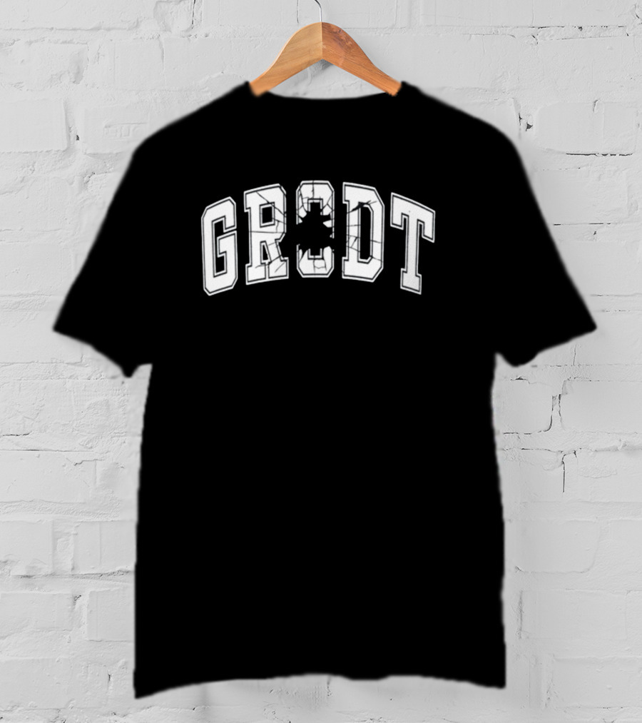 Get Rich Or Die Tryin Text With Bullet Hole T-Shirt