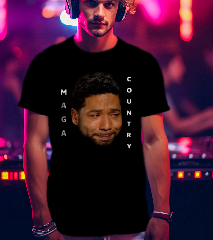 Hollaria Briden Jussie Smollett Crying Face Maga Country T-Shirt