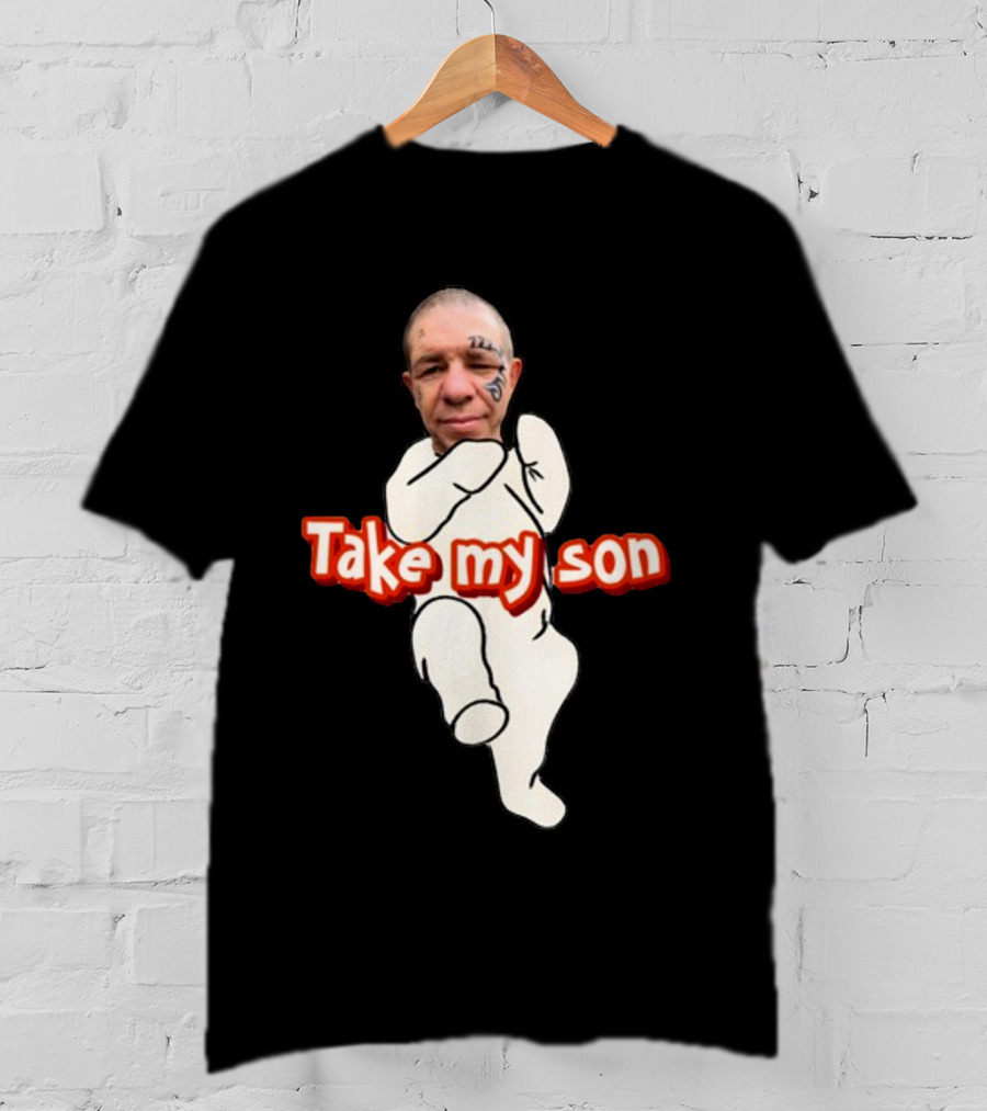 Tike Myson Take My Son Baby Drawing Tattoo Face T-Shirt