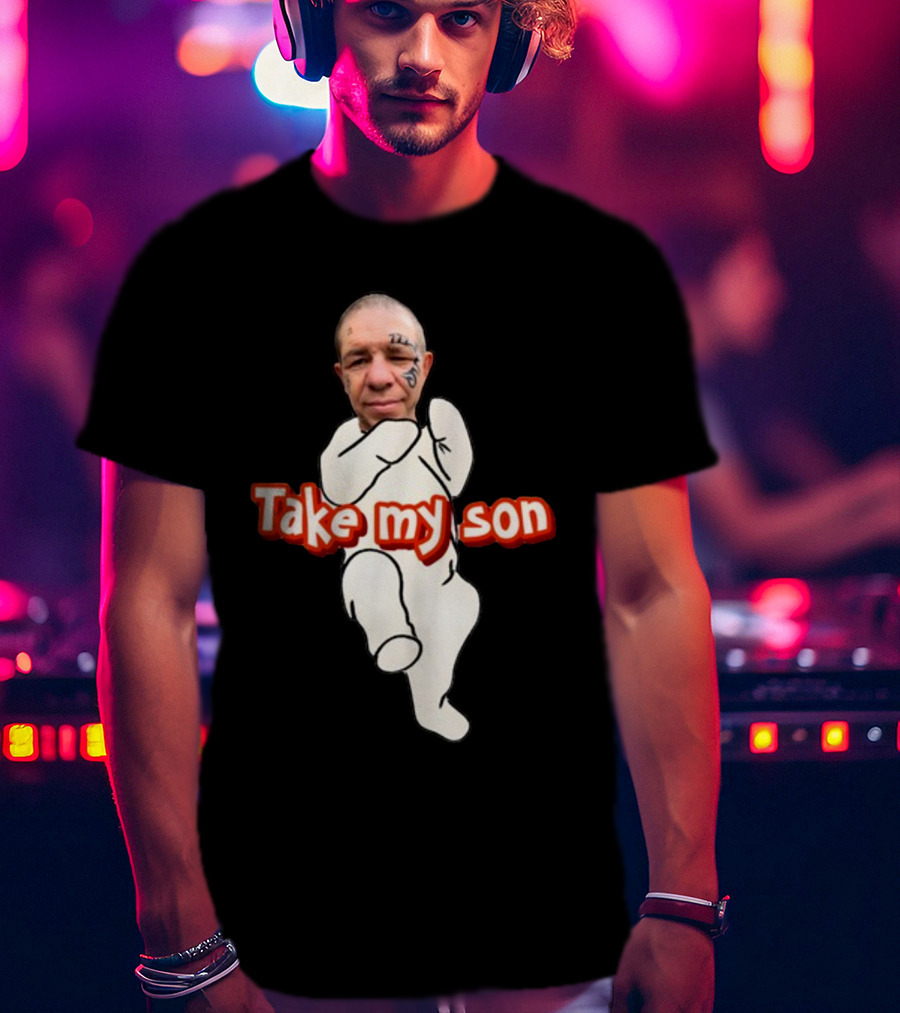 Tike Myson Take My Son Baby Drawing Tattoo Face T-Shirt