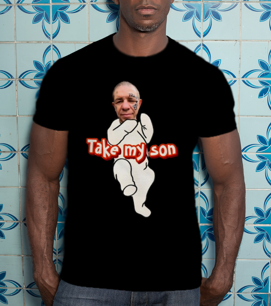 Tike Myson Take My Son Baby Drawing Tattoo Face T-Shirt