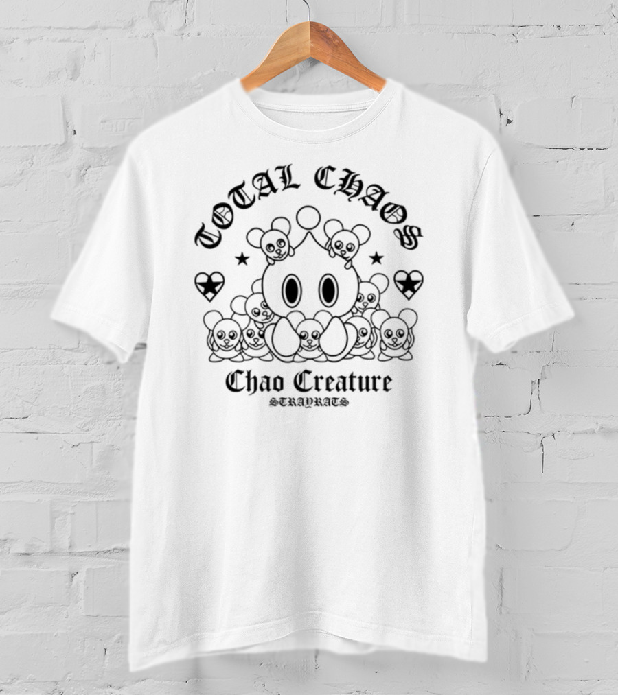 Total Chaos Chao Creature Stray Rats Hearts And Stars T-Shirt