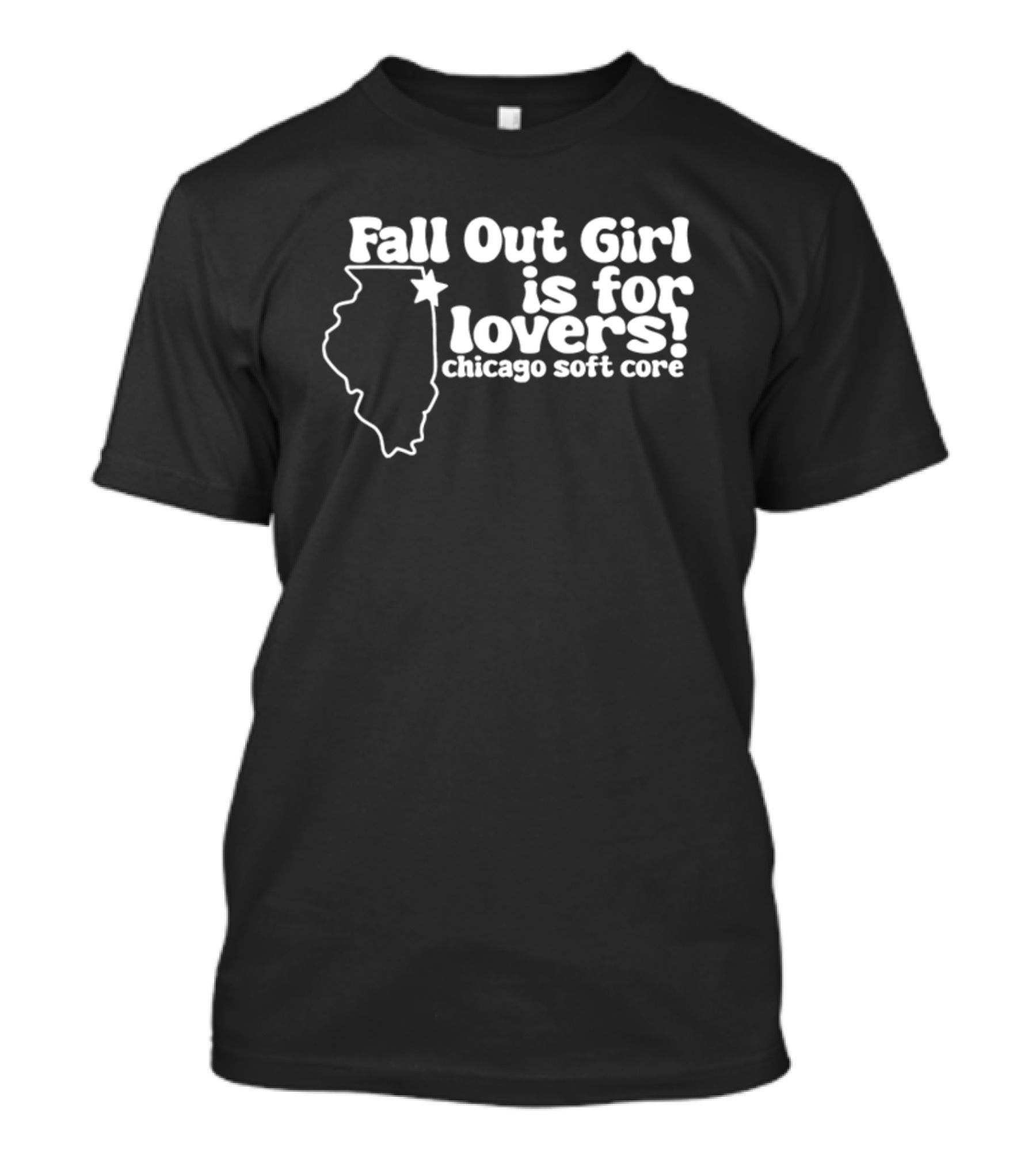 Fall Out Girl Is For Lovers Chicago Soft Core Illinois Outline Star T-Shirt
