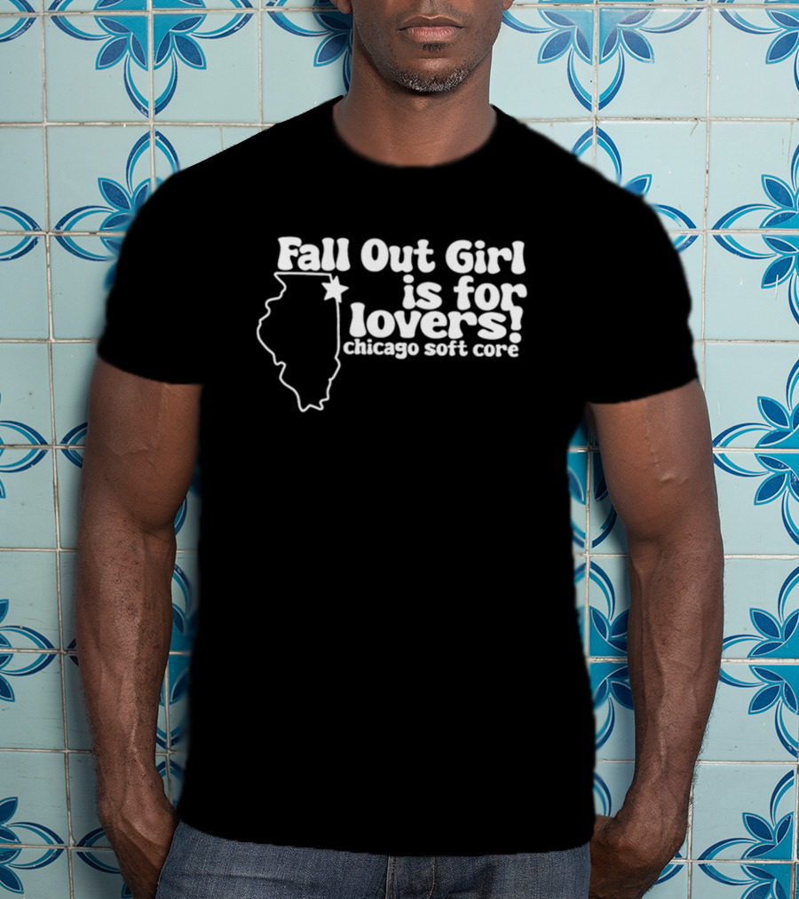 Fall Out Girl Is For Lovers Chicago Soft Core Illinois Outline Star T-Shirt
