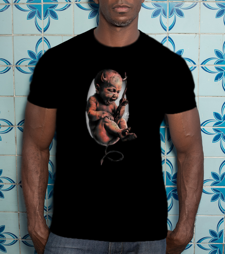 Hard Jewelry Embryo Child Devil Horns T-Shirt