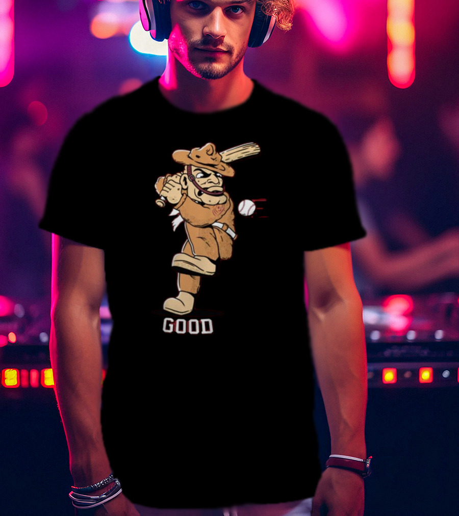 Tam Baseball Good Cowpoke Batter Action T-Shirt