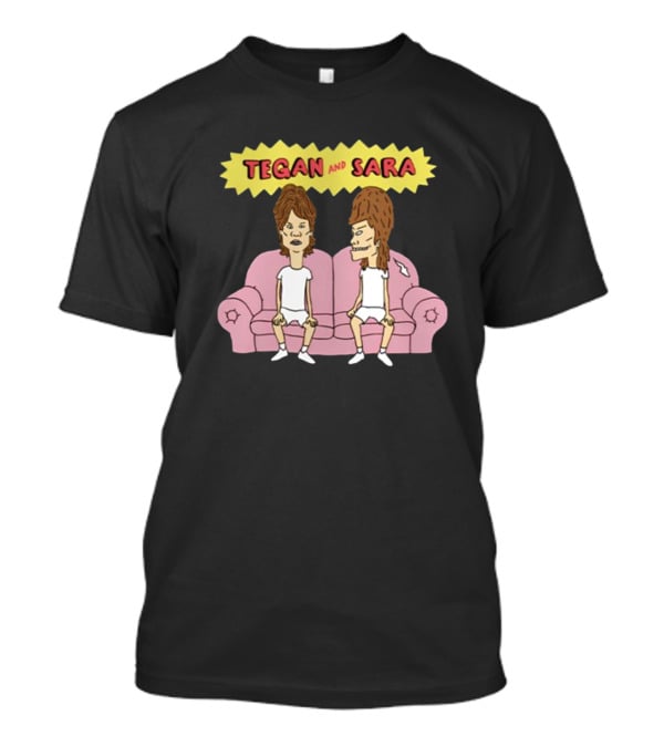 Tegan And Sara B Cartoon Style Couch Duo T-Shirt