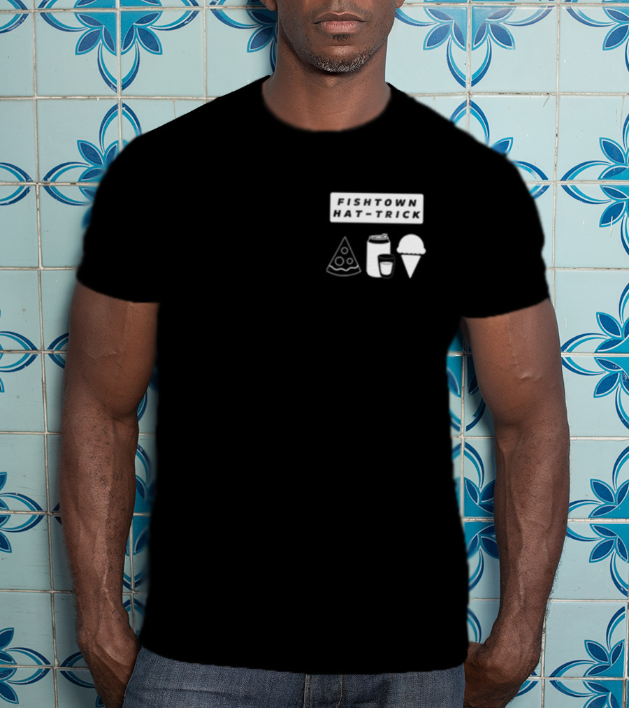 Fishtown Hat Trick Pizza Coffee Ice Cream T-Shirt