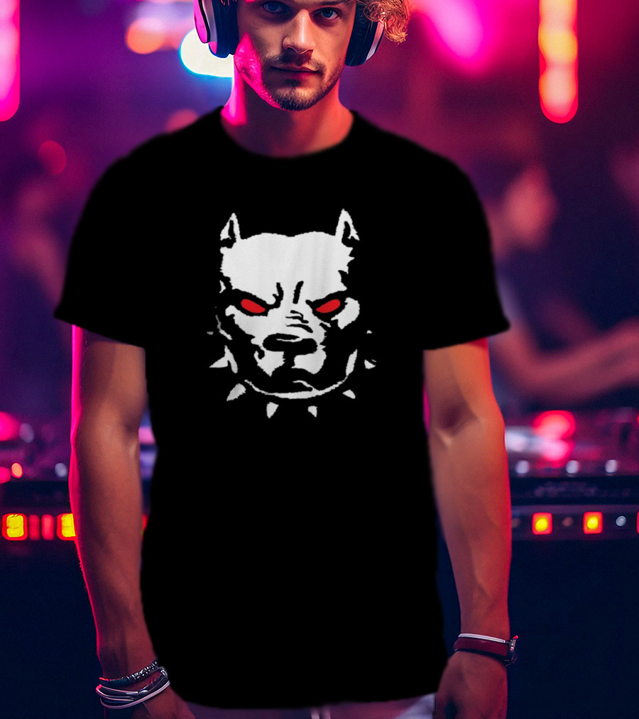 Kayzo Dog Spiked Collar Red Eyes T-Shirt