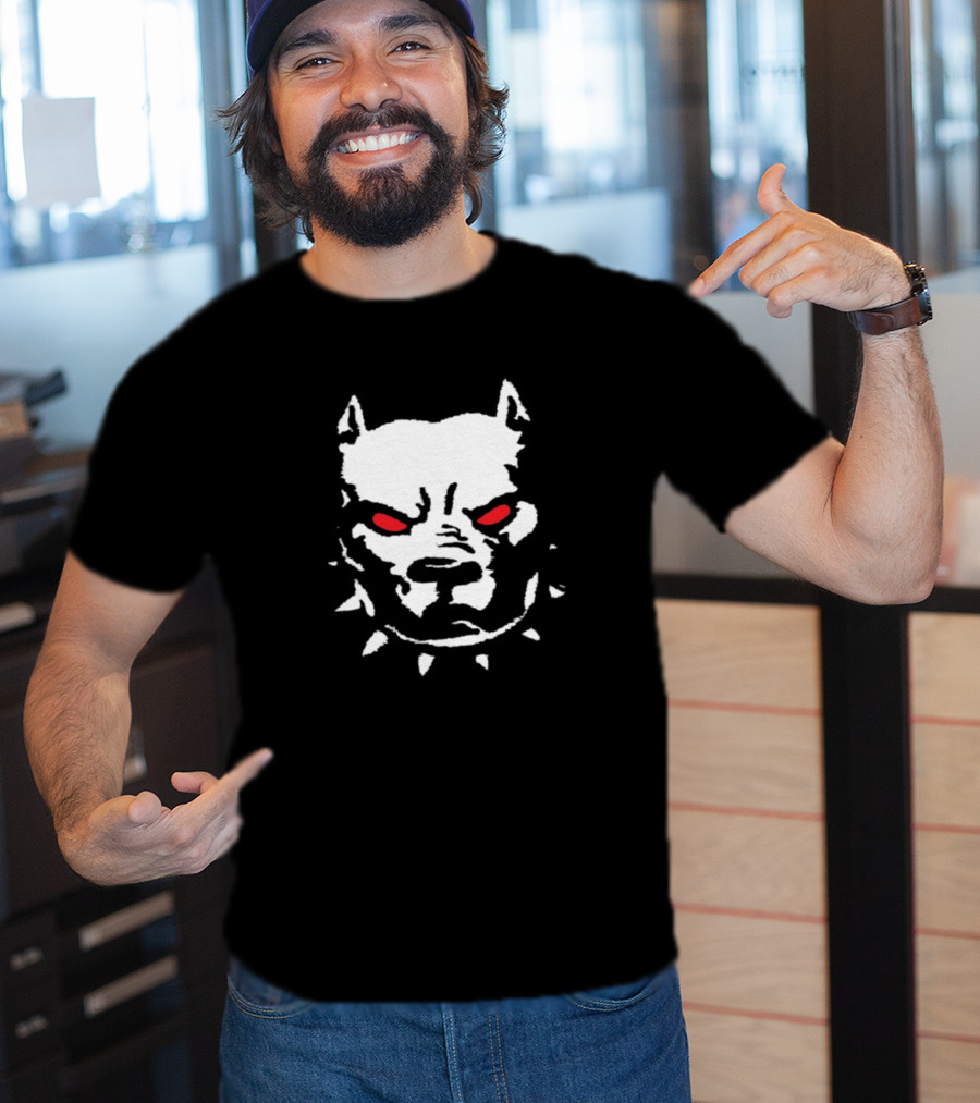 Kayzo Dog Spiked Collar Red Eyes T-Shirt