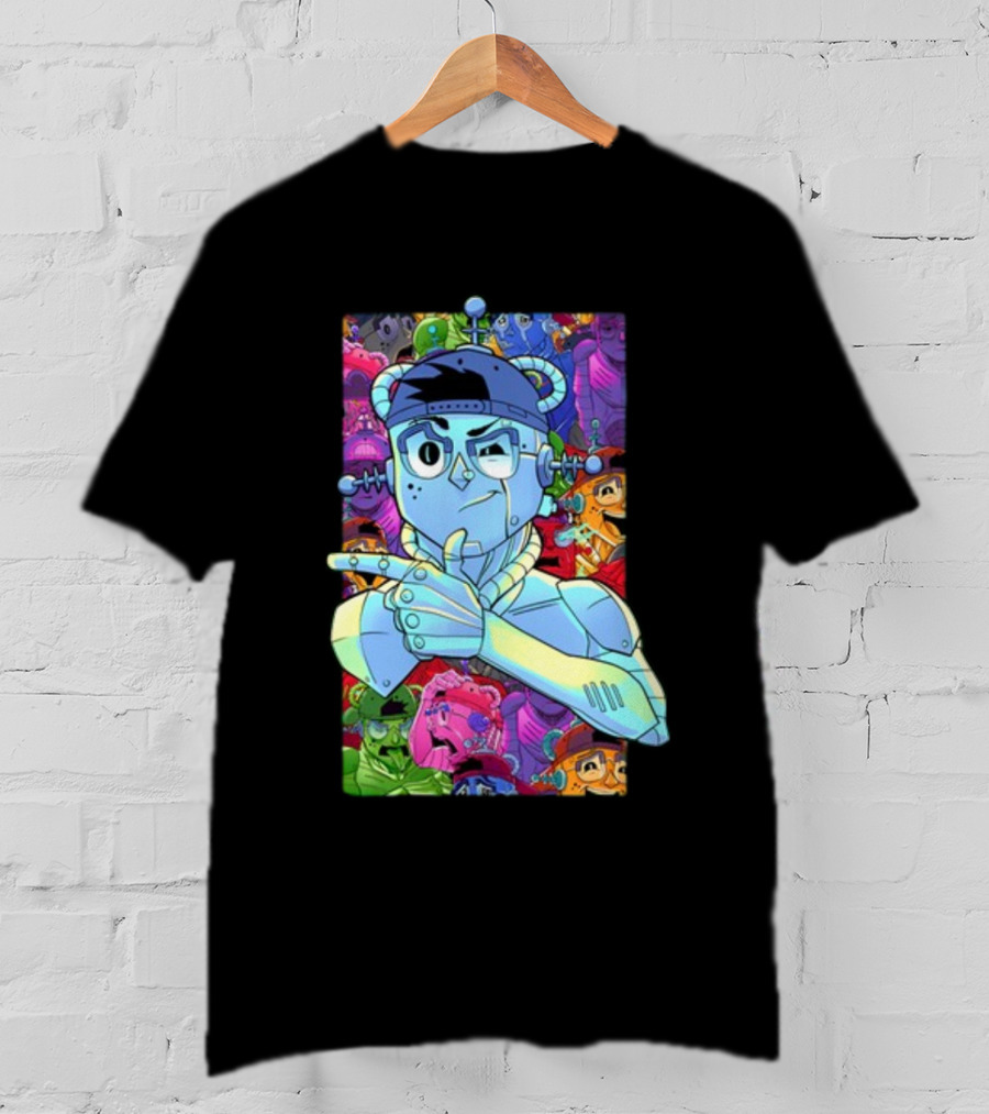 Kt8 Ray Volpe Volpeverse Colorful Futuristic Robot Characters T-Shirt