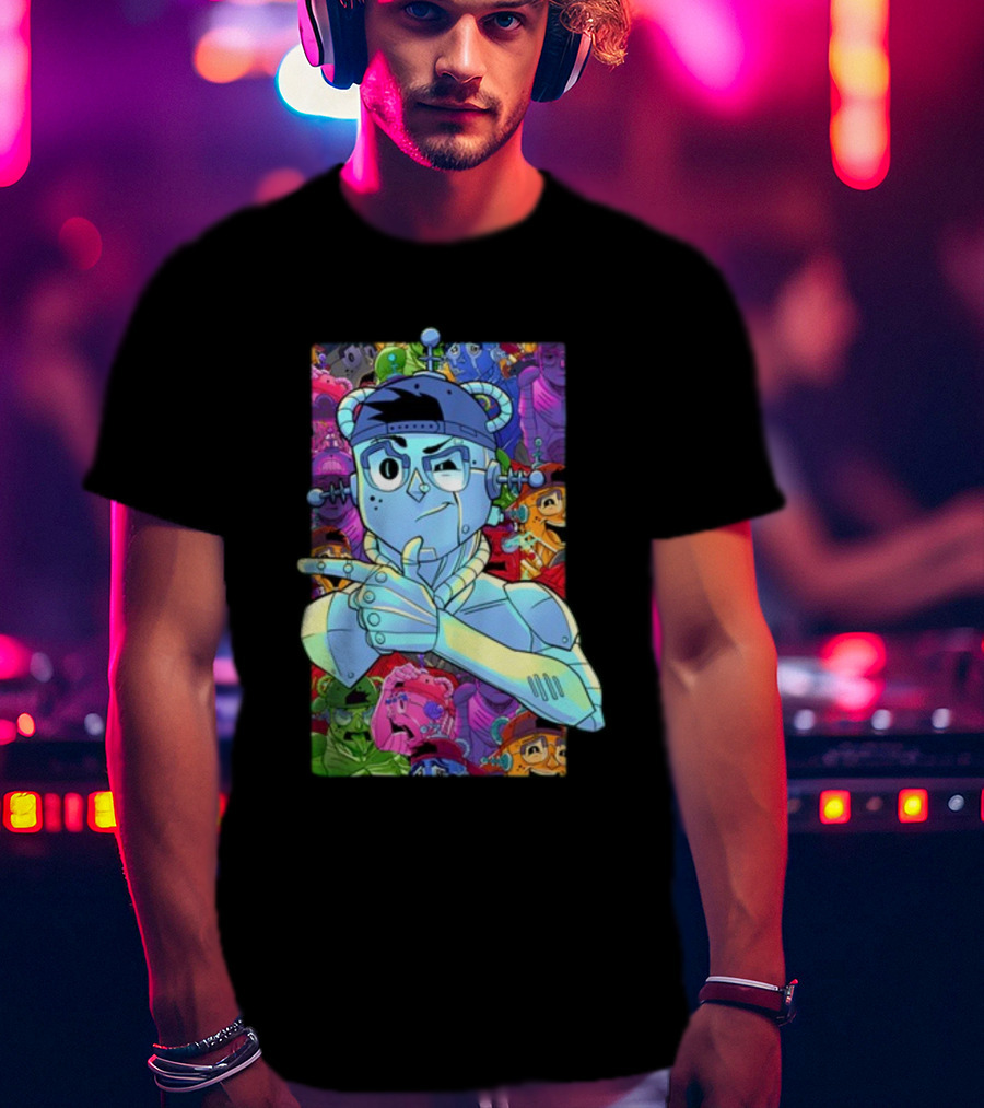 Kt8 Ray Volpe Volpeverse Colorful Futuristic Robot Characters T-Shirt