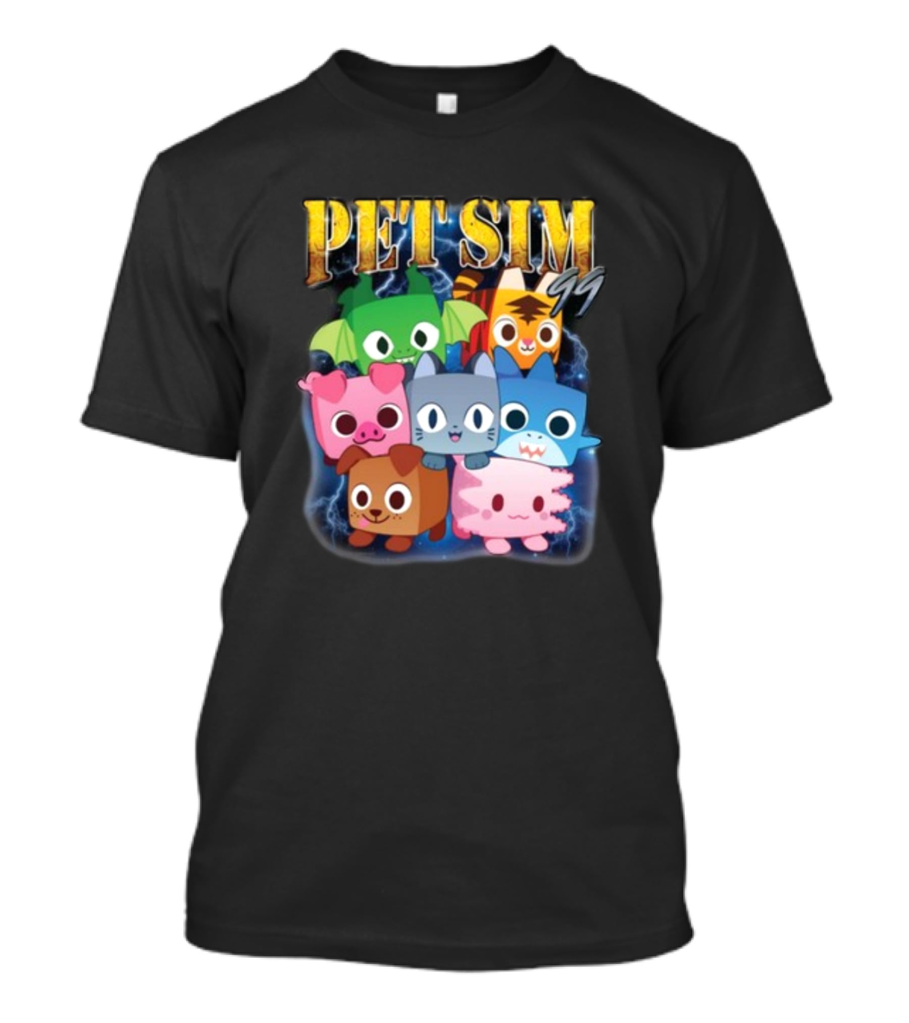 Pet Sim Ninety Nine Cute Animal Characters With GG T-Shirt