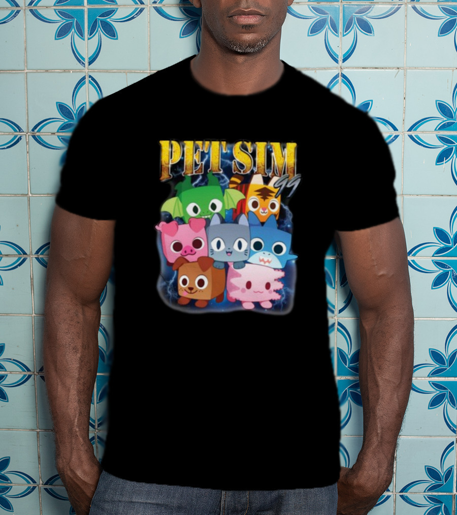 Pet Sim Ninety Nine Cute Animal Characters With GG T-Shirt