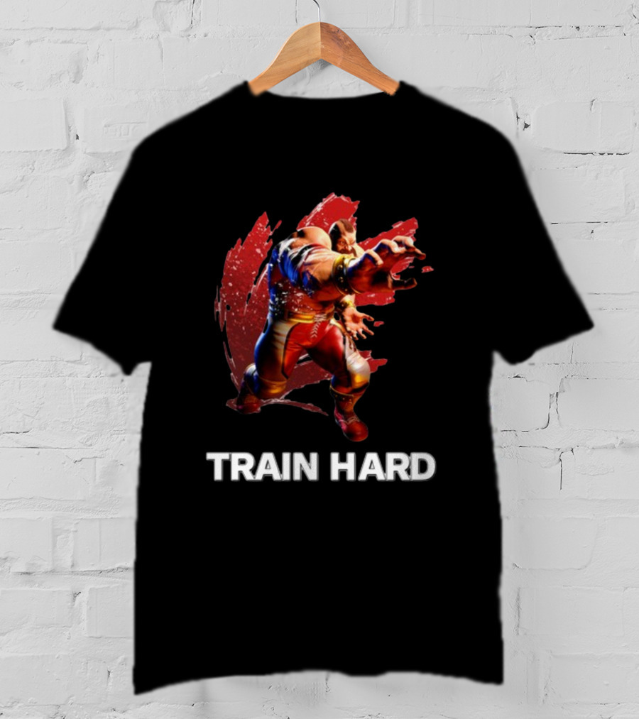 Zangief Train Hard Fighter Action Pose T-Shirt